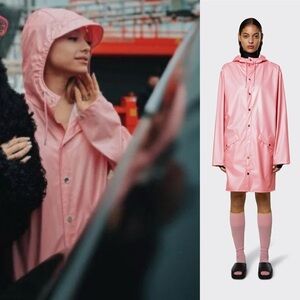 Rains Pink Sky Long Jacket